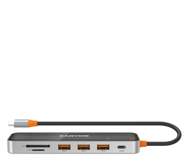 CANYON DS-13 7w1 4k USB-C Transparenty Space Grey CNS-TDS13 - 1261503 - zdjęcie 4